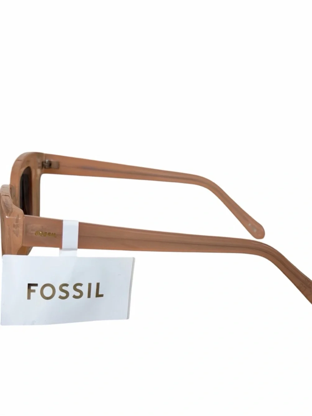 Fossil Women's Nude/Peach Translucent Square Sunglasses - NWT